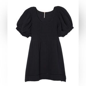 Free People Elsie Pintuck Tunic in Black